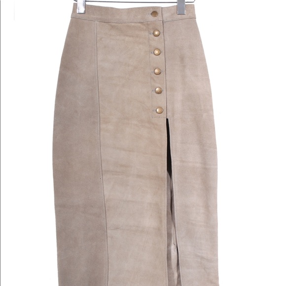 Leather midi skirt - Picture 6 of 7